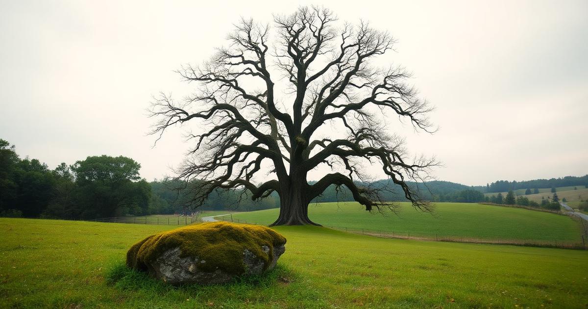 Field and old oak, Middle Tennessee